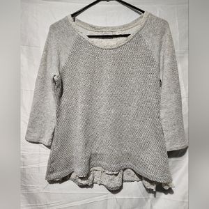 Really Pretty Anthropology Boho Lace Hem Sweater